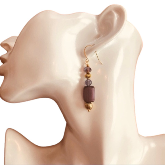 Sterling Silver Earrings w 14k Gold Vermeil Handmade in NC - Picture 4 of 8